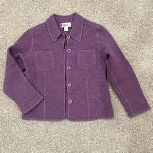 *SOLD* Vintage Boiled Wool Button Down Cardigan Sweater Jacket 90s Y2K